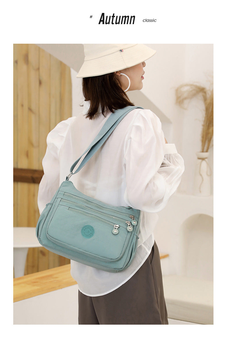 Nylon Cloth Multi-Layer Shoulder Bag Lightweight Simple Casual Crossbody Bag 2025 New Large Capacity Mother's Money Bag