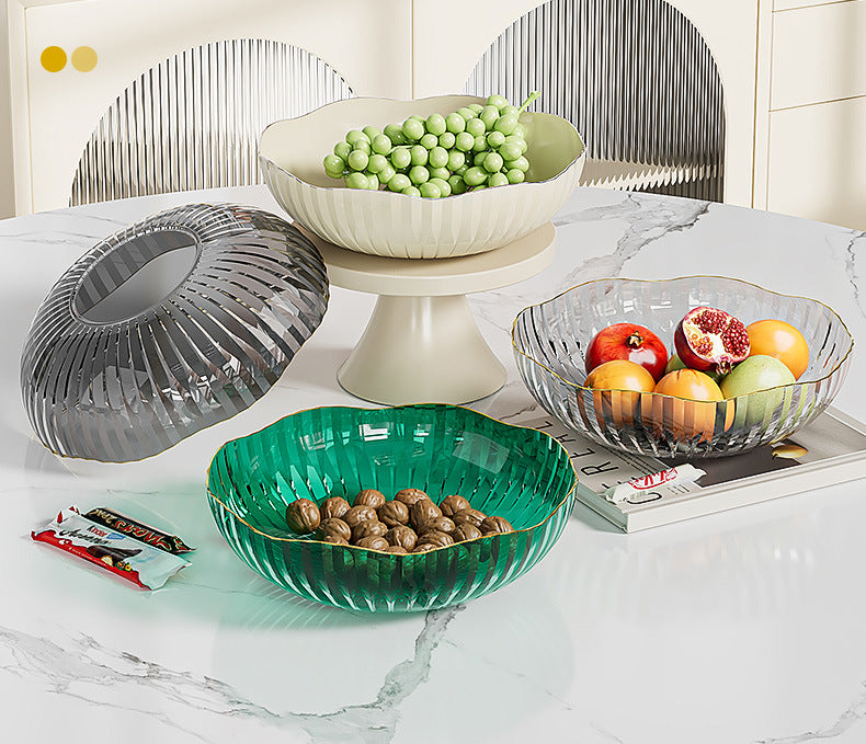 Transparent Fruit Plate, Household Plate, Living Room Display Plate, Transparent Fruit Plate, Ktv Candy and Snack Display Plate, Festive Plate