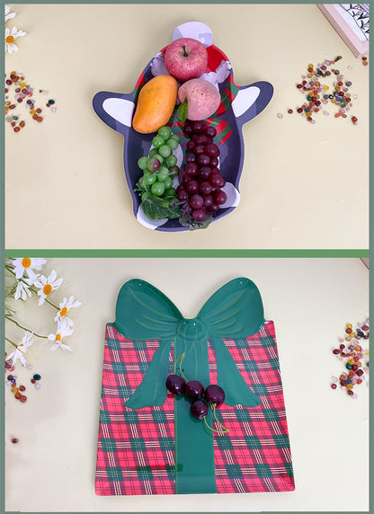 Wanshan melamine plate factory wholesale cross-border European and American dried fruit snack plate home creative pumpkin shape Christmas plate