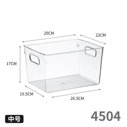 Desktop Storage Box with Lid Flip-Top Rectangular Transparent Acrylic Storage Box Kitchen Cosmetics Sundry Work Station
