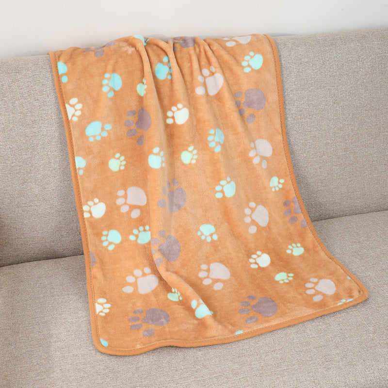 Cross-border pet blanket mat cat and dog flannel blanket autumn and winter warm blanket pet sleeping mat wholesale