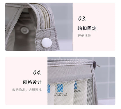 British Simple Toiletry Bag Waterproof and Convenient Hand-held Cosmetic Bag for Business Travel Carry-on Skin Care Products Storage Cosmetic Bag