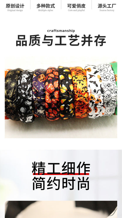 Cross-border wholesale Amazon Halloween pumpkin knotted hairband high cranial top headband hairpin high sense hair cave hair accessories