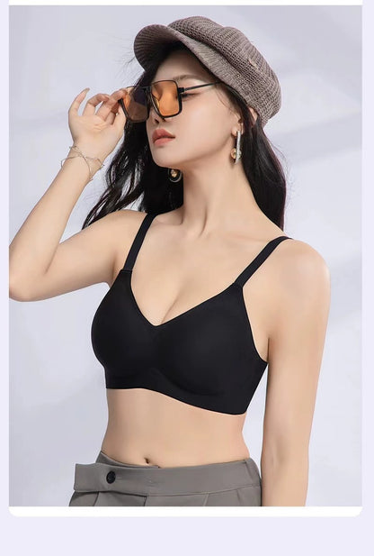 Hand-held fixed cup extended large seamless underwear women's small breast gathered accessory breast anti-sagging soft support bra