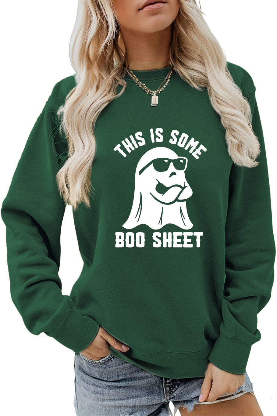 Women's Letter Printed Sweatshirt Cross-Border European and American Fashion Letter Women's Clothing 3D Printed Round Neck Sweatshirt