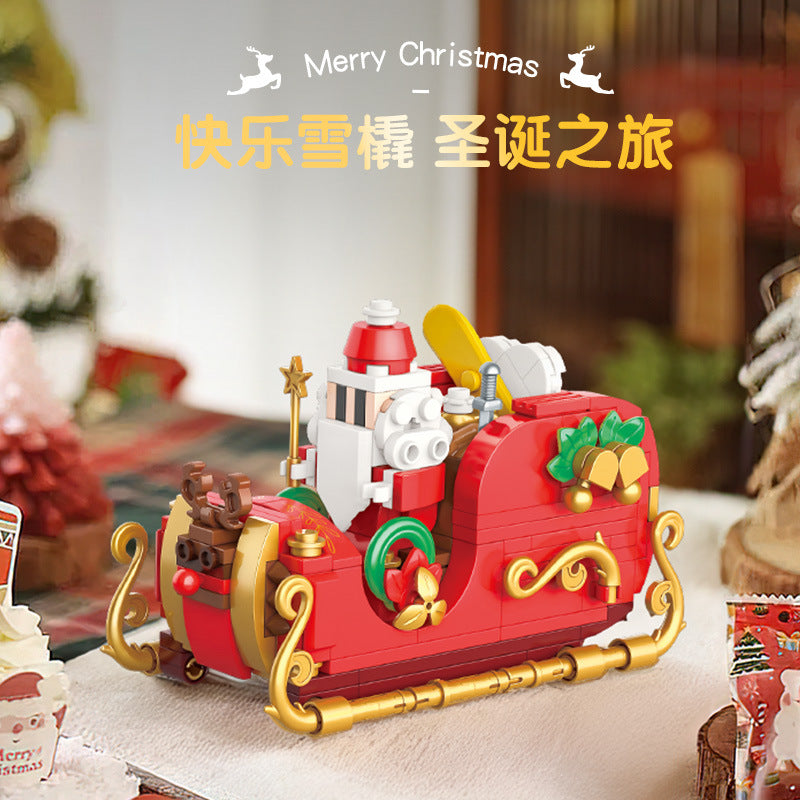 Compatible with Lego Christmas tree building blocks surprise blind box children assembled educational toys Christmas creative gift ornaments