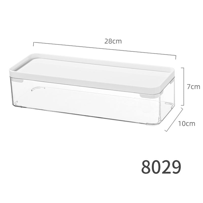 Desktop Storage Box Drawer Built-in Partition Transparent Acrylic Narrow Long Rectangular Cosmetic Workstation Kitchen