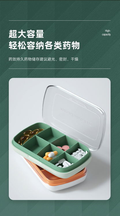 T5135 Portable Seven-Day Pill Box, One-Week Large-Capacity Storage Box, Sealed Pill Box, Portable Pill Dispenser