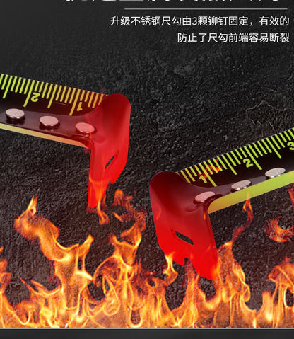 Factory direct wholesale generation of self-locking fluorescent steel tape high precision laser code black gold box ruler measuring tool wear-resistant