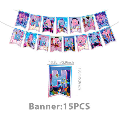Amazon's New Pop Hunter Witch Group Theme Birthday Party Supplies Set Paper Plate Tissue Tablecloth Decoration