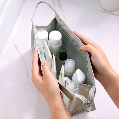 British Simple Toiletry Bag Waterproof and Convenient Hand-held Cosmetic Bag for Business Travel Carry-on Skin Care Products Storage Cosmetic Bag