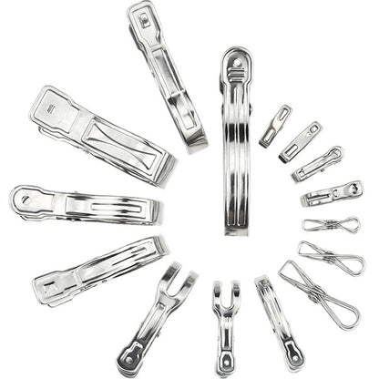 huazhen Stainless Steel Clip Spring Clip Quilt Clip Opening Windproof Clip Clothes Clip Hosiery Rack Drying Quilt Clip Fishtail Clip