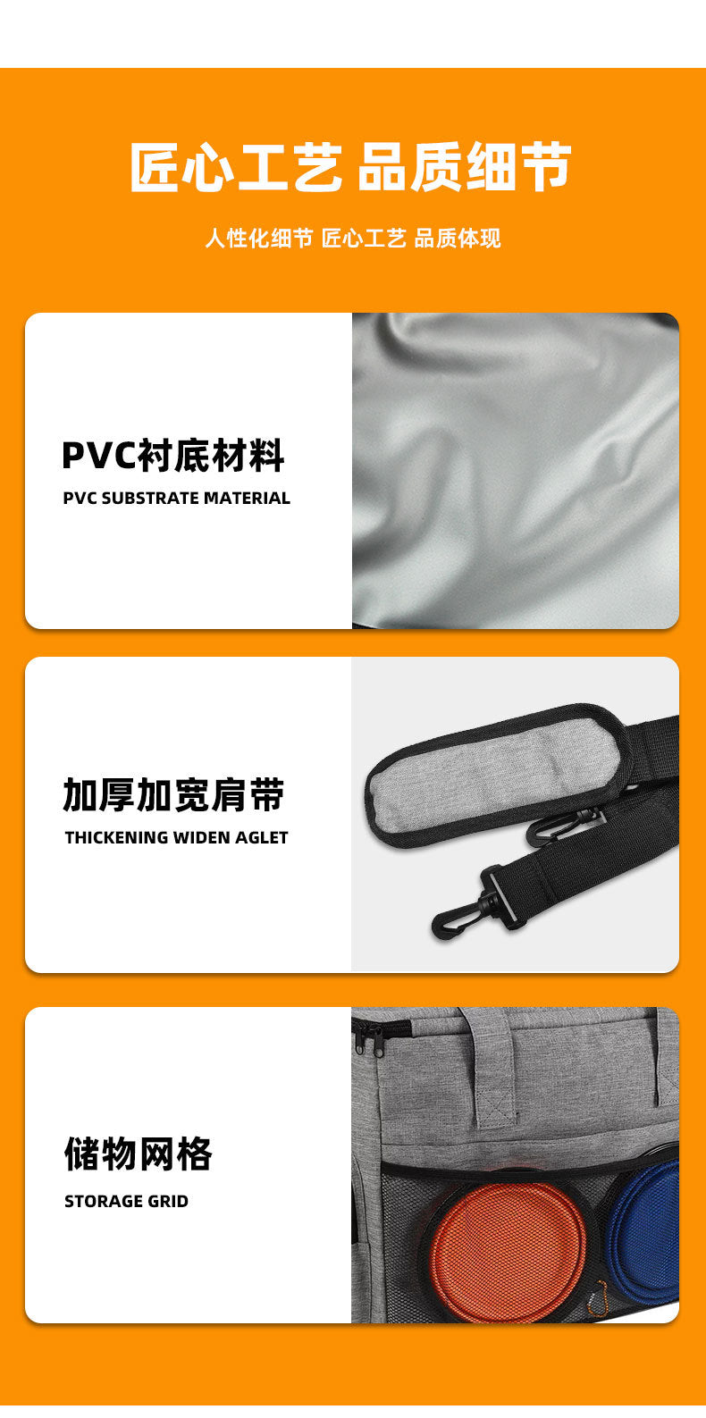 Large-Capacity Dog Food and Cat Food Backpack, Pet Travel Bag, Foldable Snack Bag, Dog Bag, Cat Bag, Portable Cross-Body Bag