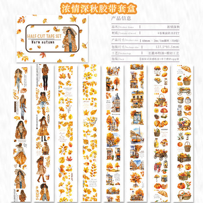 Foreign Trade Cross-Border Hot-Selling Halloween and Christmas Planner Materials DIY Decoration No-Cut Die-Cut Pet Planner Tape