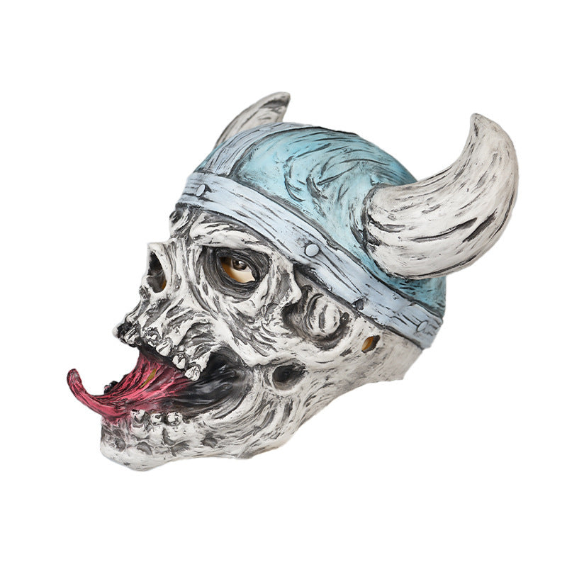 Halloween Ugly Latex Skull Set Mask New Viking Helmet Ghost Dress-up Ball Decorative Props