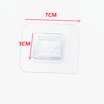 No-Drill Adhesive Storage Rack Patch Wholesale Accessories, Adhesive Hooks, Square Wall-Mounted Plastic Flat Buckle Clips