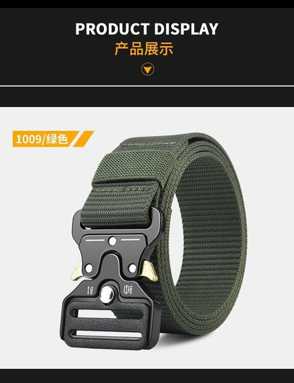 Factory direct cross-border nylon automatic buckle belt outdoor tooling tactical pants belt military training belt men wholesale