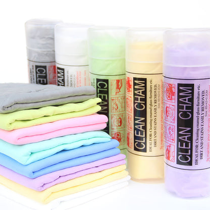 Thickened large PVA imitation deerskin towel manufacturers car cleaning leather towel car wash towel dry hair pet absorbent towel