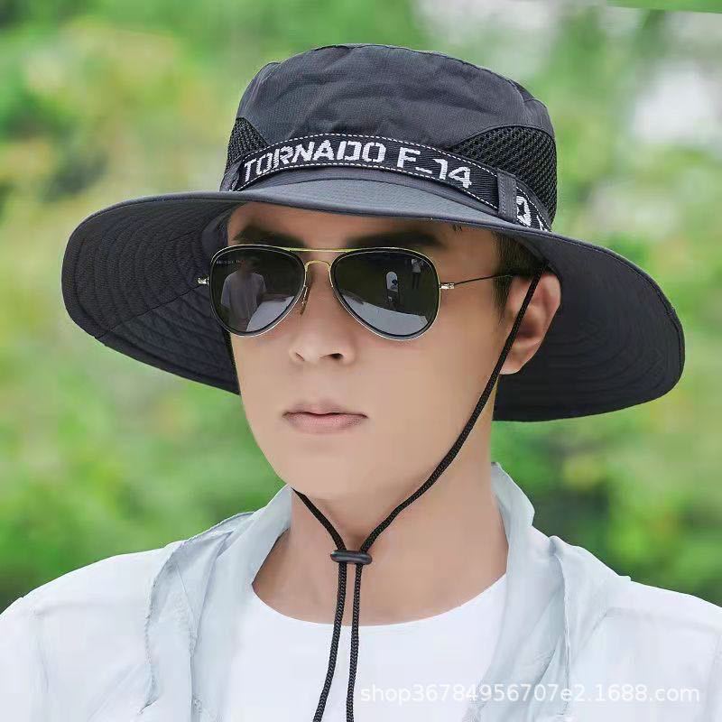 All-Match Western Denim Hat Men's and Women's Outdoor Mountaineering Summer Sun Hat Fishing Sunscreen Fisherman Hat Camping Breathable