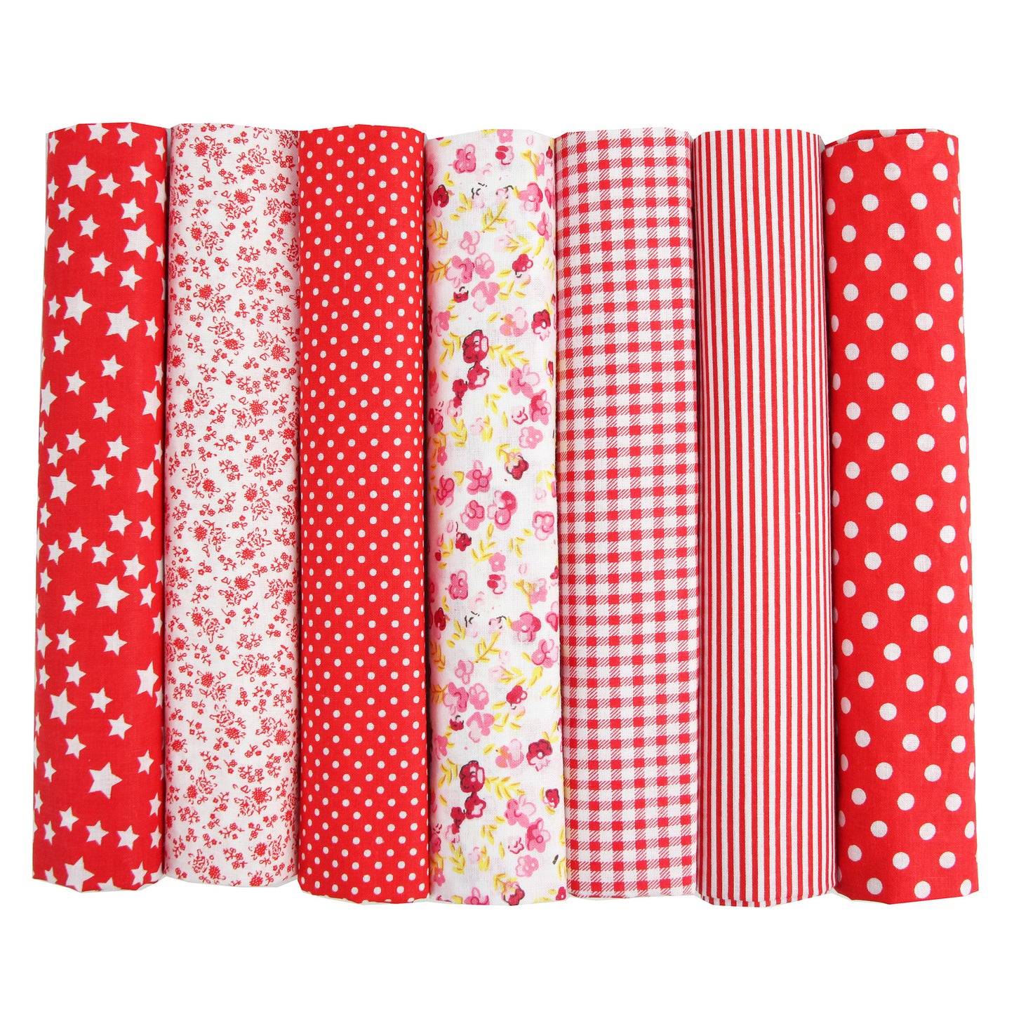 7 Color Patchwork Cloth Group Plain Flower Cloth Broken Plaid Dot DIY Cotton Small Fresh Plant Printing Cloth