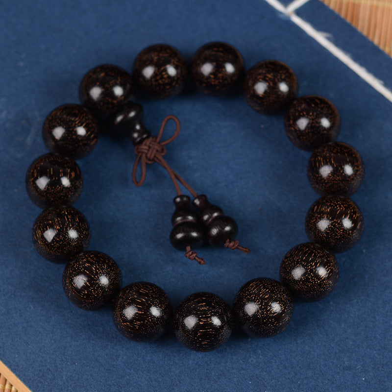 Zambian Blood Sandalwood Buddhist Bead Bracelet, Old Material, Small-Leaf Rosewood, High-Density Golden Star, Wholesale Prayer Bead Wooden Bracelet, Cultural and Artistic Crafts Manufacturer