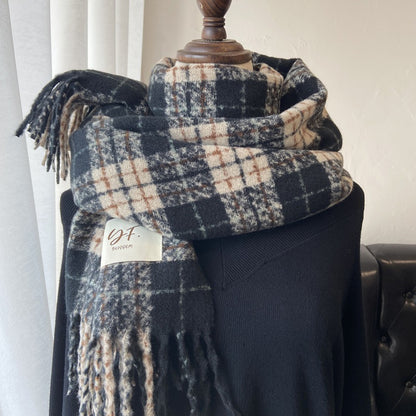 Women's scarf winter New Winter high-grade cashmere-like shawl Korean style versatile purple thick warm scarf