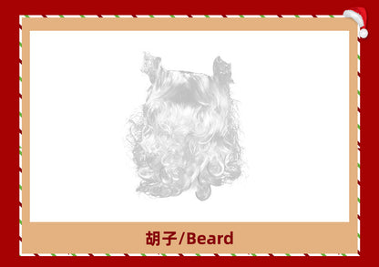 European and American Christmas Series Export Cos Wig Manufacturer Santa Claus Role-Playing Christmas Curly Beard Props