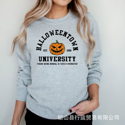 Fashionable Long-Sleeved Sweatshirt for Women 2023 Autumn and Winter New Loose Popular Sweatshirt Letter Printed Round Neck Sweatshirt for Women