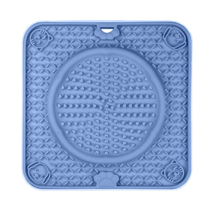 Dog Big Suction Cup Pet Anti-bite Slow Food Mat Lick Mat Silicone Slow Food Mat Cat and Dog Placemat Dog Lick Plate Food Basin