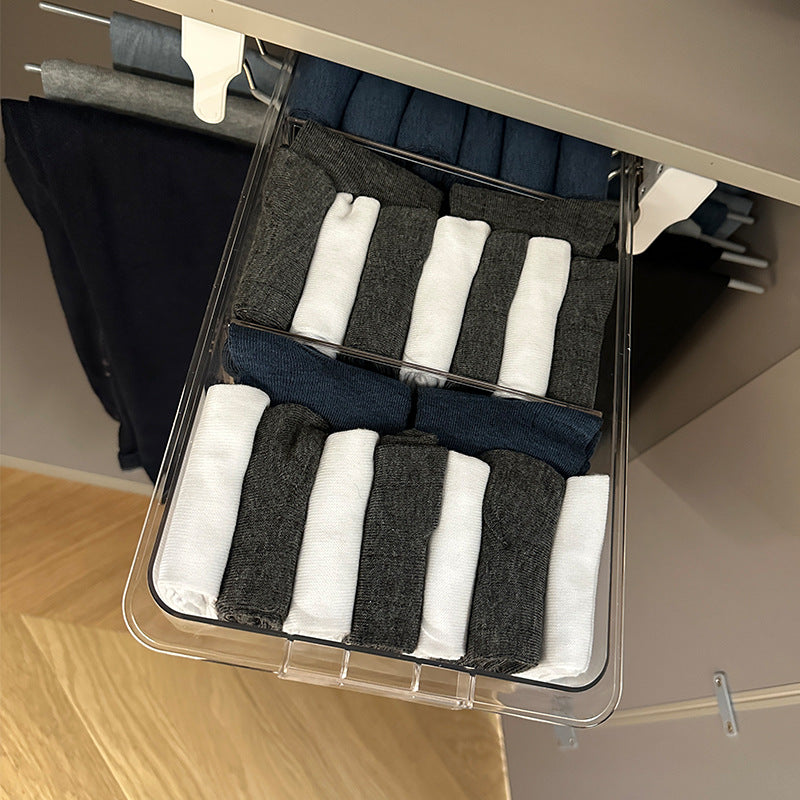 Lala livable wardrobe underwear underwear socks storage box hanging finishing transparent 45 drawer type space saving