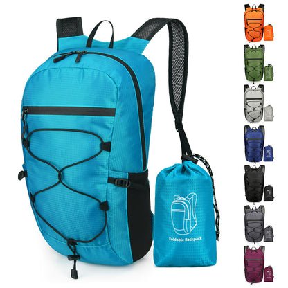 Cross-Border Outdoor Folding Backpack Waterproof Mountaineering Bag Backpack Folding Bag Outdoor Large Capacity Travel Backpack