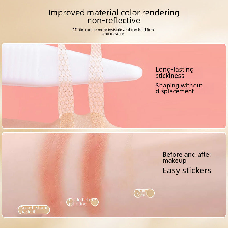 Simulation invisible double eyelid stickers self-adhesive natural invisible matte single eyelid swelling bubble seamless beauty stickers wholesale