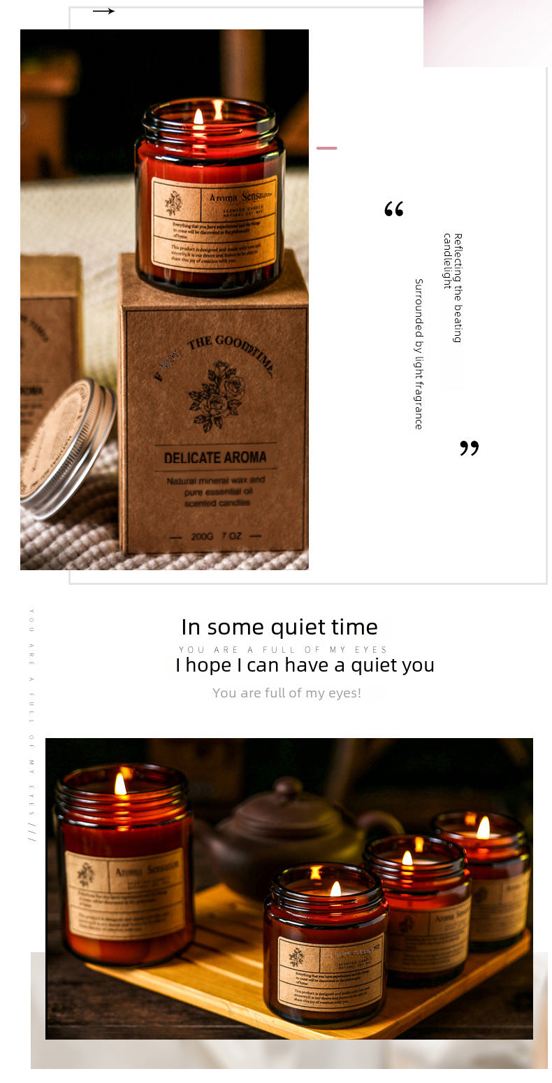 Cross-Border Smokeless Aromatherapy Candles, Souvenirs, Handmade Soy Wax Candle Cup Gift Boxes, High-End Home Fragrance Decorations