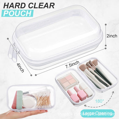 Cross-Border Popular Pet Box Travel Storage Bag Digital Stationery Toiletry Makeup Bag Small Transparent Box Portable