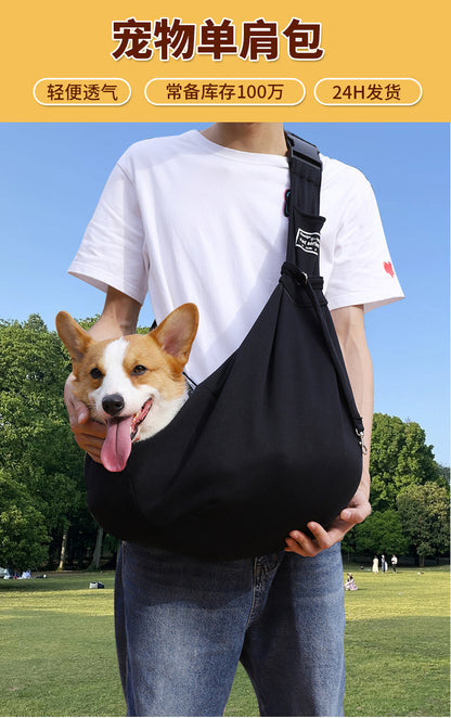 New Amazon Folding Dog Backpack Breathable Pet Outgoing Bag Pet Bag Shoulder Crossbody Cat Bag Wholesale