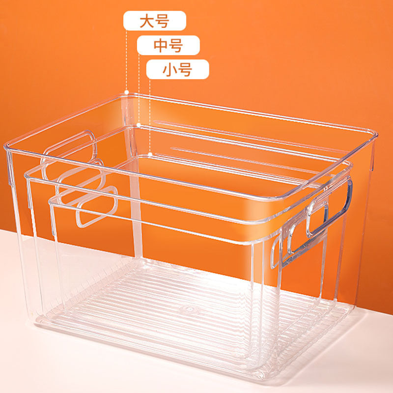 Desktop Storage Box Narrow Long Slim High Gap Transparent Acrylic Snack Kitchen Mirror Cabinet File Bathroom Cosmetics