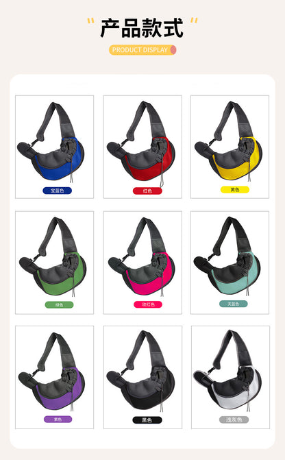Cross-Border Pet Carrier Bag with Open Top, Breathable, Portable, Suitable for Cats and Dogs, Drawstring Mesh Single Shoulder Bag for Cats