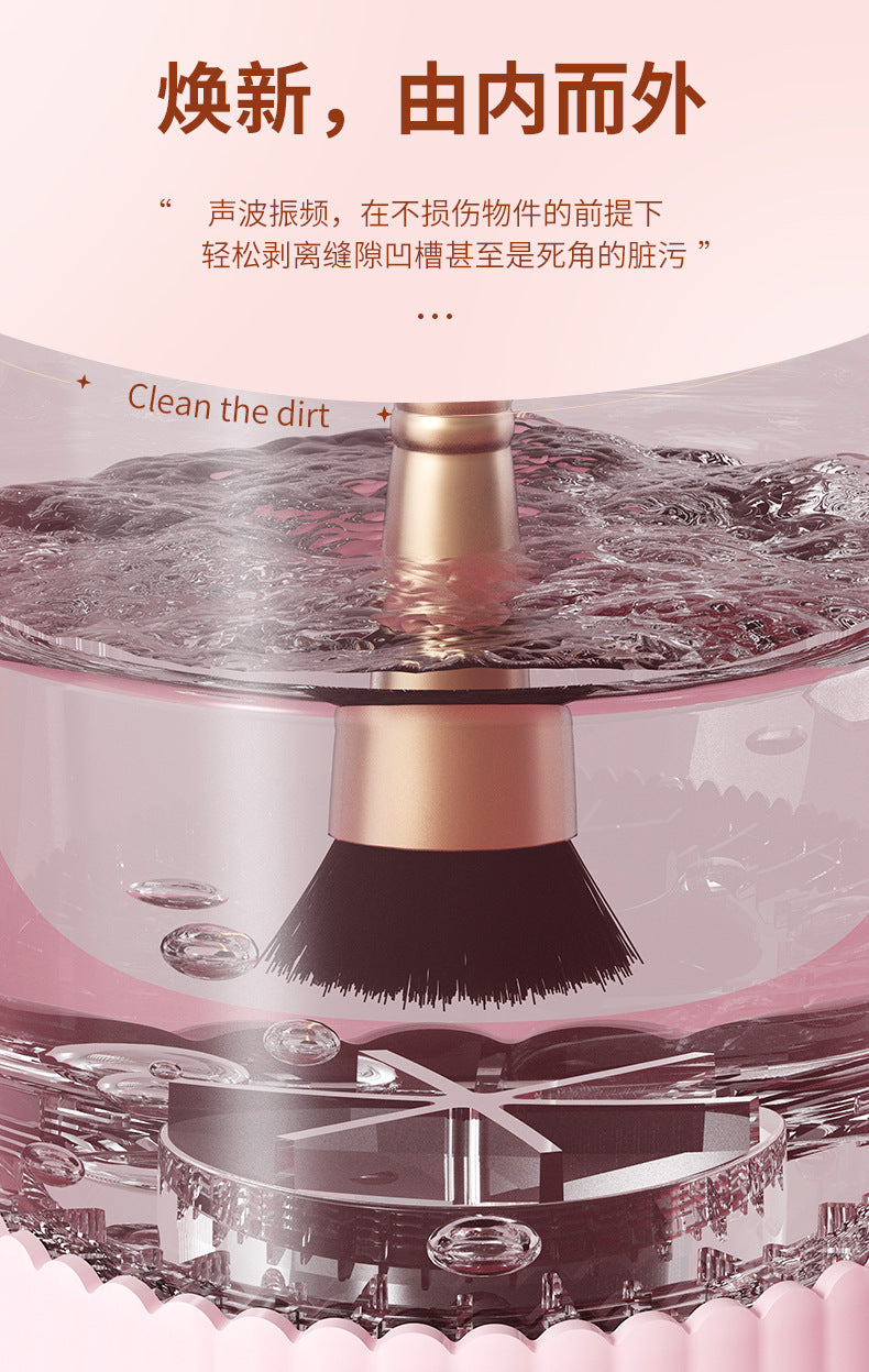 Cross-border explosions full-automatic quick-drying electric makeup brush cleaner beauty makeup brush drying tool cleaning machine