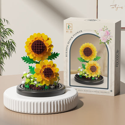 Jihui New Product Flower Pot Series Building Blocks Assembled Compatible with Lego Toys Children's Educational Boys and Girls Cross-border Wholesale
