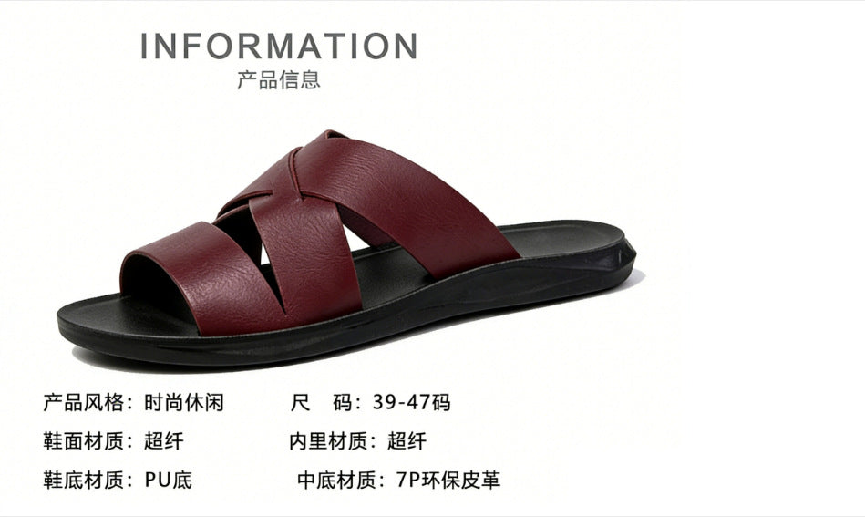 Men's New Style Summer Fashion Soft-Soled Non-Slip Sandals, Cross-Border Large Size Slippers, Wear-Resistant, European Sizes 39-47