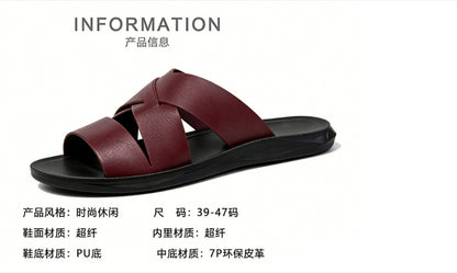 Men's New Style Summer Fashion Soft-Soled Non-Slip Sandals, Cross-Border Large Size Slippers, Wear-Resistant, European Sizes 39-47