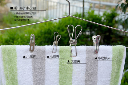 huazhen Stainless Steel Clip Spring Clip Quilt Clip Opening Windproof Clip Clothes Clip Hosiery Rack Drying Quilt Clip Fishtail Clip