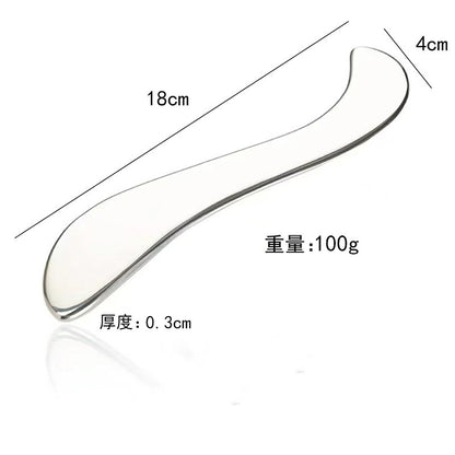 Factory direct stainless steel large heart-shaped scraping plate hand face scraping metal massage beauty tools wholesale