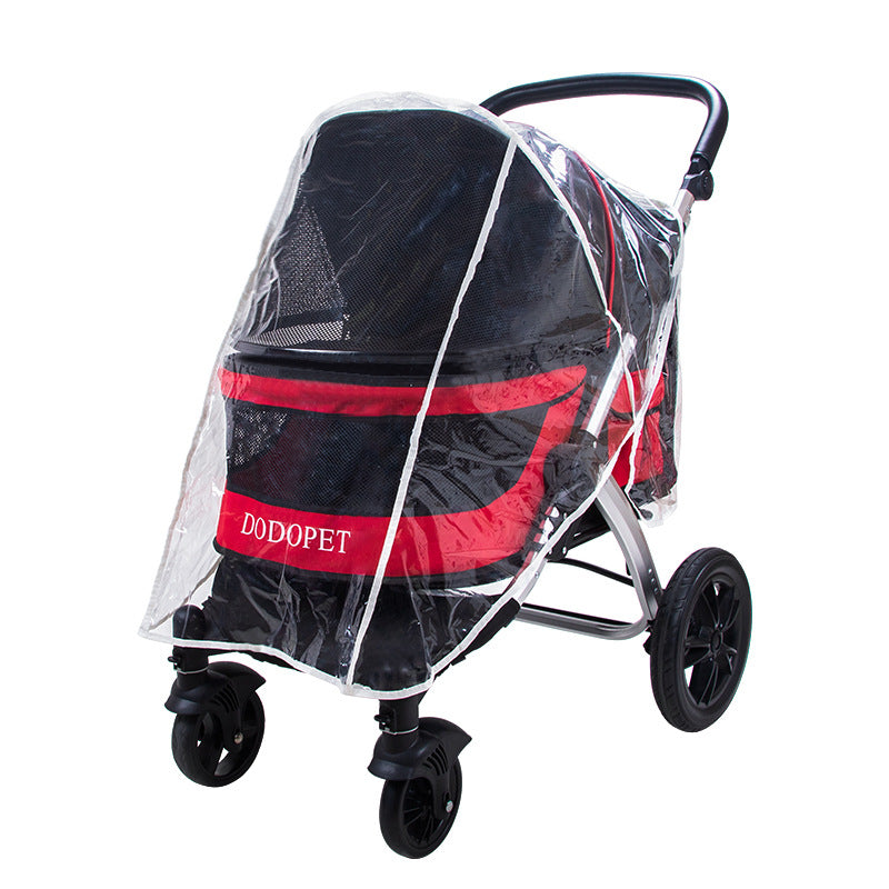 Dodopet Universal Pet Stroller Rain Cover Stroller Raincoat Dog Stroller Rain Cover Warm and Weatherproof