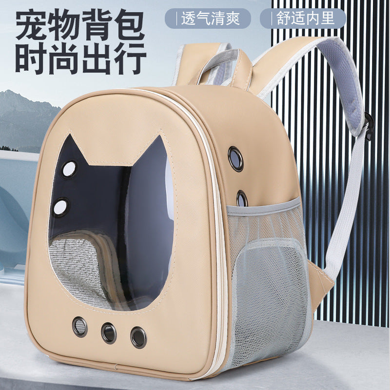 Pet Supplies Cat Carrier Backpack, Space-Style Bag, Light Transparent Pet Carrier, Comfortable and Breathable Cat Backpack, Large Capacity