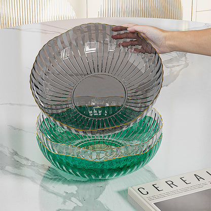 Transparent Fruit Plate, Household Plate, Living Room Display Plate, Transparent Fruit Plate, Ktv Candy and Snack Display Plate, Festive Plate