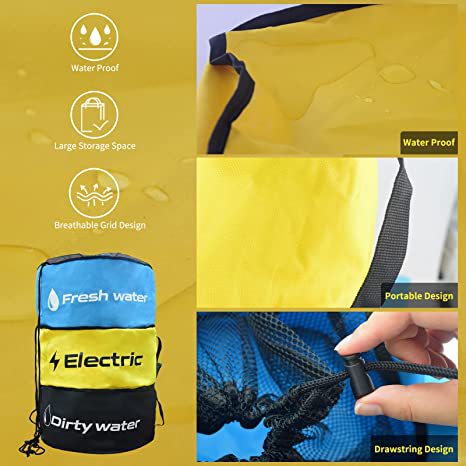 Cross-Border Rv Outdoor Hose Bag, Outdoor Travel Waterproof Hose Storage Bag, Dustproof Storage Bag for Wires and Miscellaneous Items
