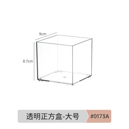 Desktop Storage Box Drawer Built-in Partition Transparent Acrylic Narrow Long Rectangular Cosmetic Workstation Kitchen