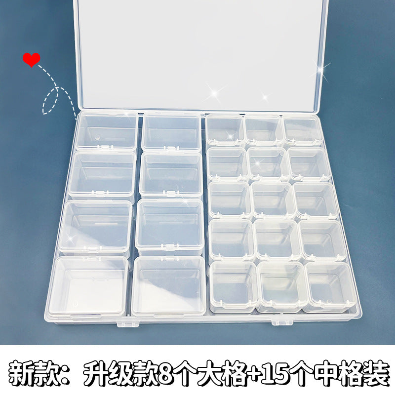Jewelry Box Jewelry Storage Box Anti-oxidation Box Earrings Card Transparent Multi-compartment Portable Multifunctional Storage Box