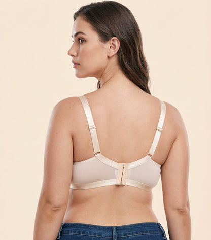 Satin ultra-thin plus size bra without steel ring European and American foreign trade underwear bra women 80BCDEFG-120BCDEEEFG
